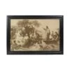 Vintage Sepia Art Print Of Christ & His Followers In A Black Wood Frame -OGT Sale Store religious antiques vintage sepia art print of christ his followers in a black wood frame q274455