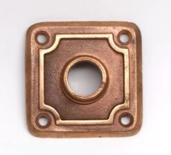 2.375 In. Square Copper & Brass Door Rosette
