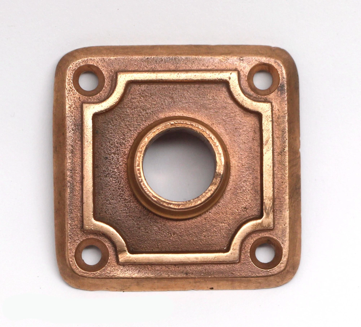 2.375 In. Square Copper & Brass Door Rosette 3 2.375 In. Square Copper & Brass Door Rosette
