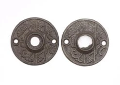 Aesthetic Pair Of 2 In. Cast Iron Door Rosettes