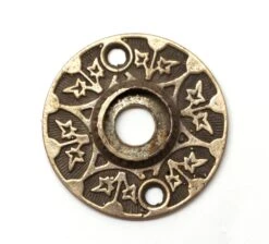 Antique 2 In. Bronze Leaf Door Rosette