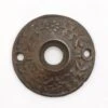 Antique 2 In. Cast Iron Floral Door Rosette