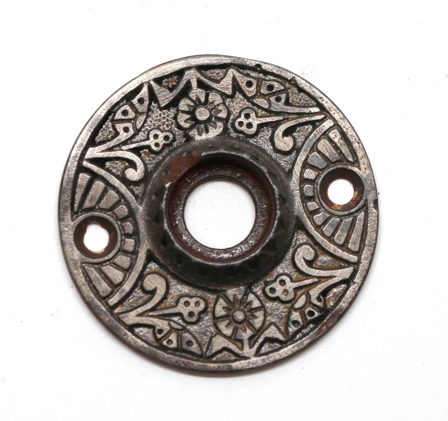 Antique 2 In. Daisy Cast Iron Door Rosette 3 Antique 2 In. Daisy Cast Iron Door Rosette