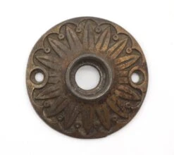 Antique 2 In. Radial Bronze Finish Cast Iron Door Rosette