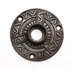 Antique 2.125 In. Eastlake Cast Iron 3 Fold Door Rosette