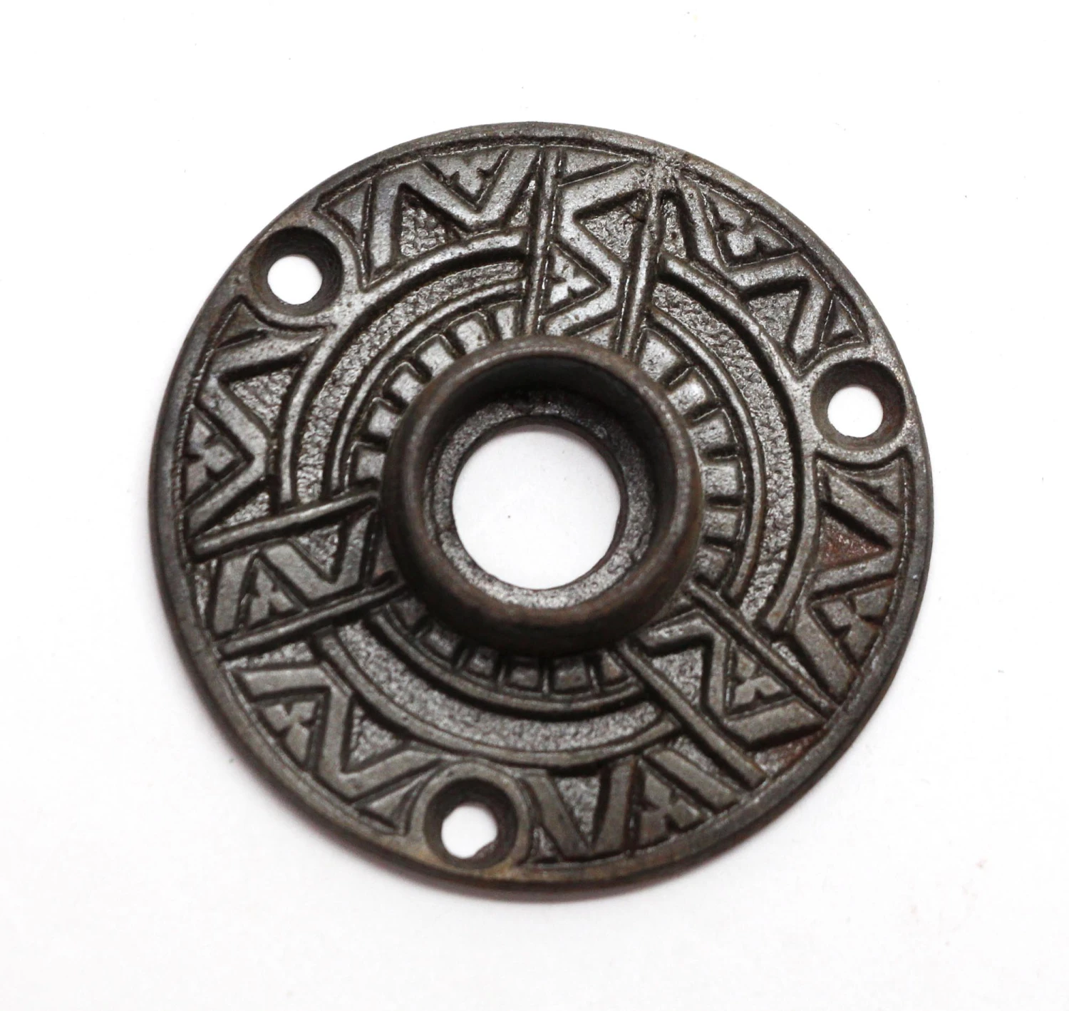 Antique 2.125 In. Eastlake Cast Iron 3 Fold Door Rosette 3 Antique 2.125 In. Eastlake Cast Iron 3 Fold Door Rosette