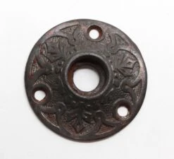 Antique 2.125 In. Iron Ornate 6 Fold Door Rosette