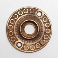 Antique Bronze Rosettes With Concentric Design