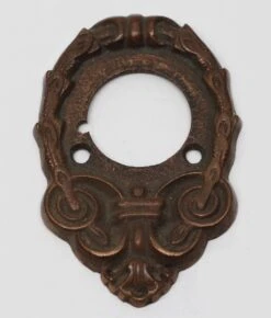 Antique Victorian Bronze Cylinder Rosette