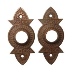 Antique Victorian Bronze Pair Of Rosettes