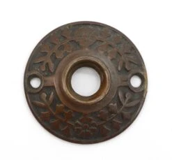 Bronze 2 In. Floral Antique Door Rosette