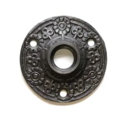 Cast Iron Floral Reproduction Door Rosette