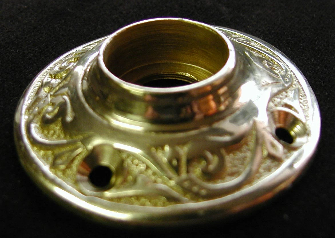 Ornate Solid Cast Brass Rosette 4 Ornate Solid Cast Brass Rosette - Image 2