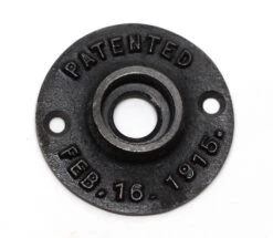 Embossed Black Cast Iron 2 In. Door Rosette