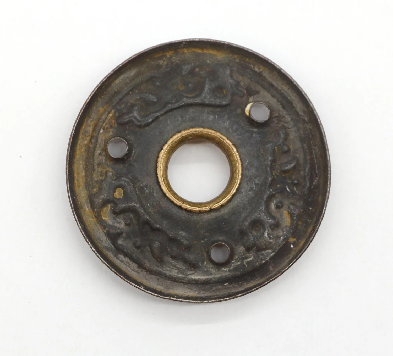 Antique 2 In. Pressed Steel 3 Fold Door Rosette 5 Antique 2 In. Pressed Steel 3 Fold Door Rosette - Image 3