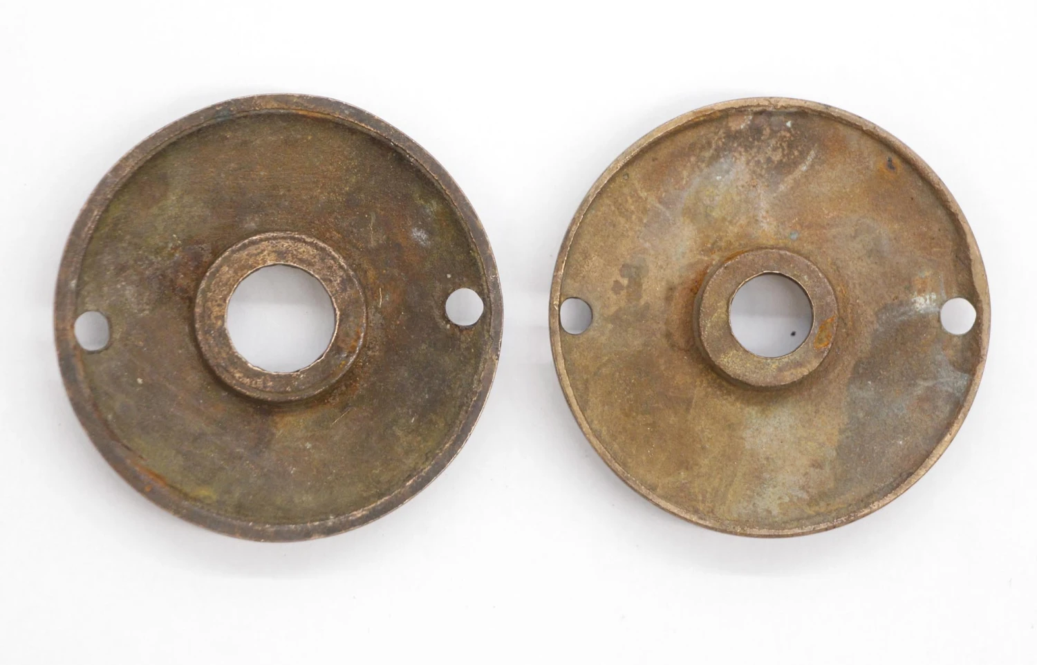 Pair Of Antique 2.125 In. Cast Bronze Aesthetic Door Rosettes 5 Pair Of Antique 2.125 In. Cast Bronze Aesthetic Door Rosettes - Image 3