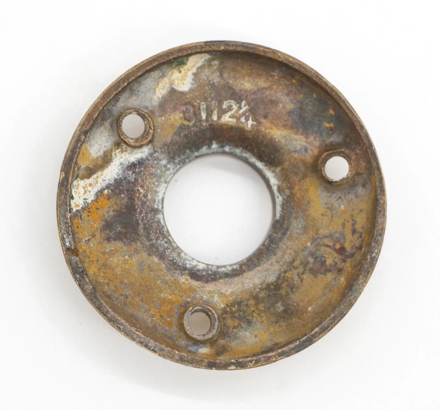 Vintage 2.125 In. Plain Round Polished Brass Door Rosette 5 Vintage 2.125 In. Plain Round Polished Brass Door Rosette - Image 3