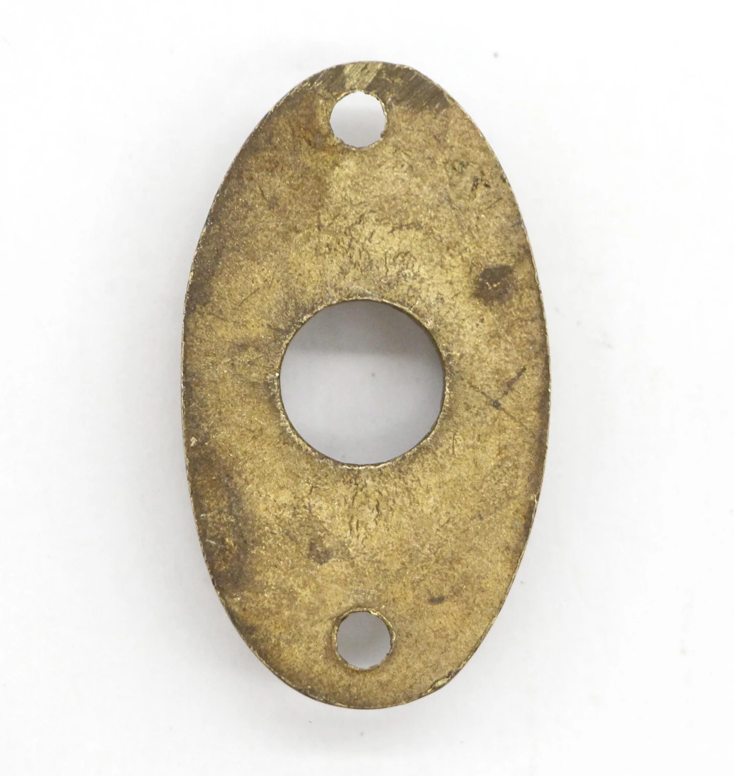 Vintage 2 In. Brass Oval Door Rosette 5 Vintage 2 In. Brass Oval Door Rosette - Image 3