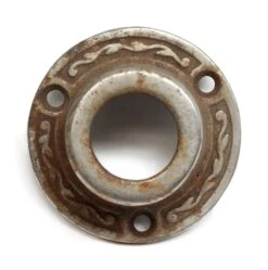 Large Antique Ornate Steel Rosette