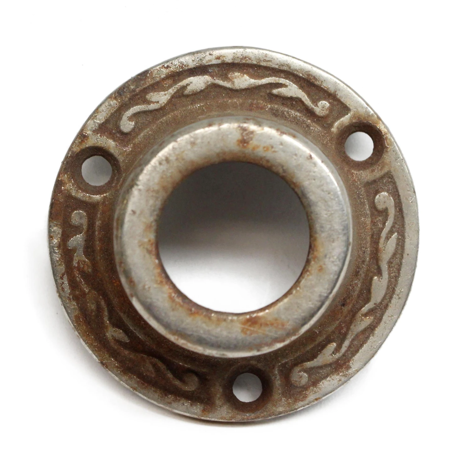 Large Antique Ornate Steel Rosette 3 Large Antique Ornate Steel Rosette