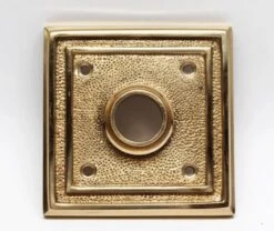 Large Square Art Deco Brass Rosette