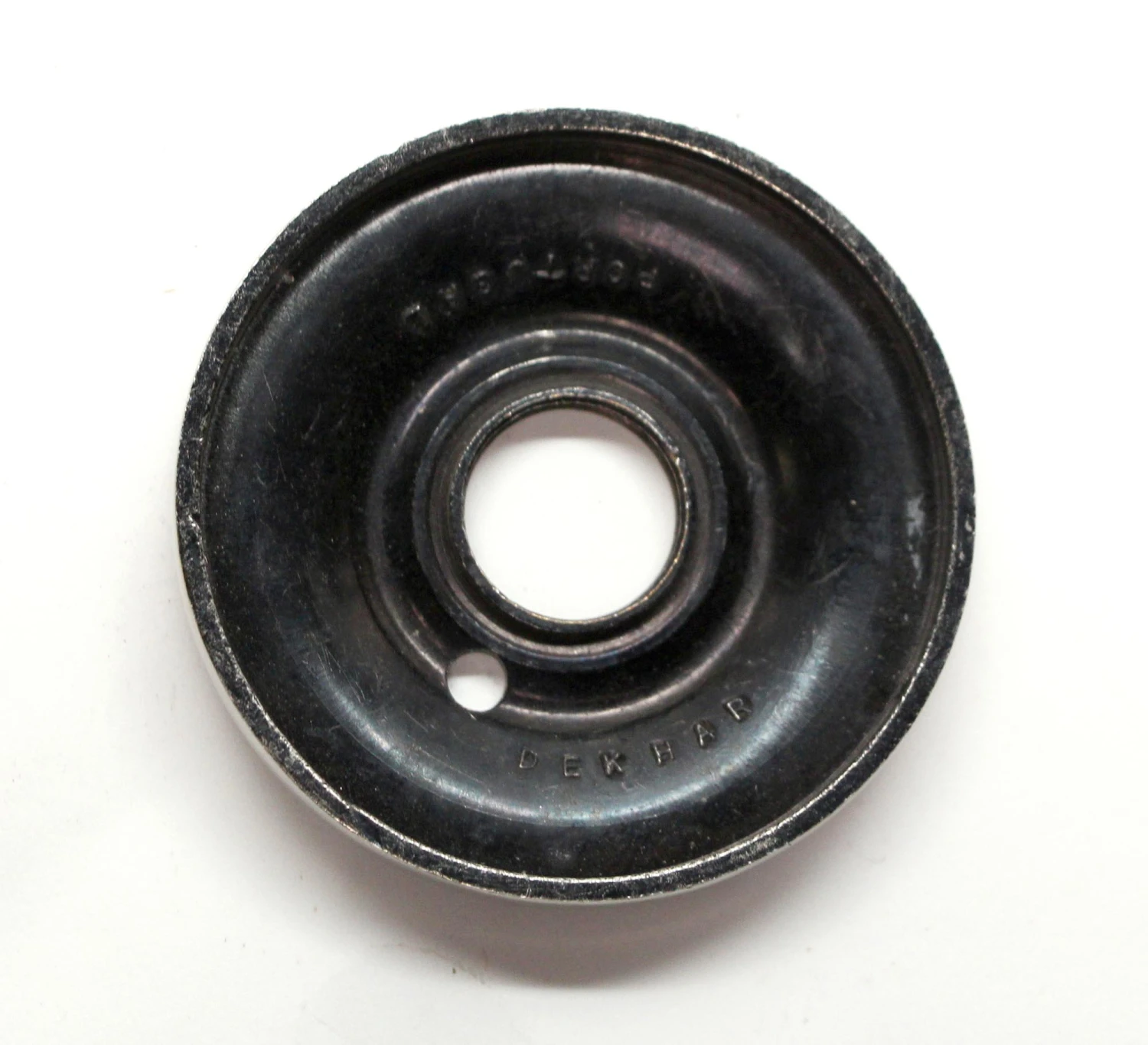 Vintage 2.625 In. Brass Nickel Plated Radial Door Rosette 4 Vintage 2.625 In. Brass Nickel Plated Radial Door Rosette - Image 2