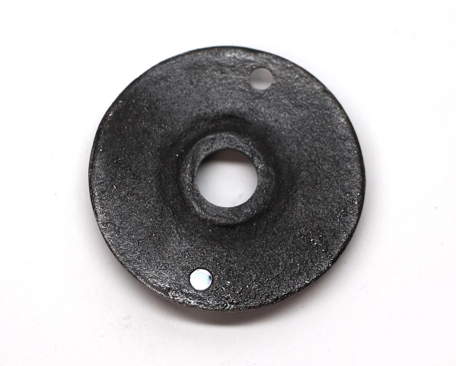 Embossed Black Cast Iron 2 In. Door Rosette 4 Embossed Black Cast Iron 2 In. Door Rosette - Image 2