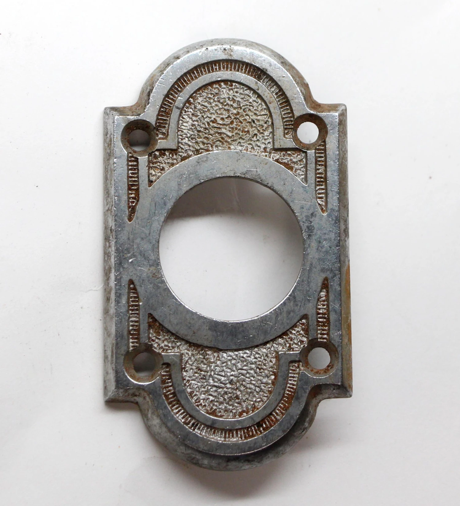 Nickel Over Brass Art Deco Rosette 3 Nickel Over Brass Art Deco Rosette