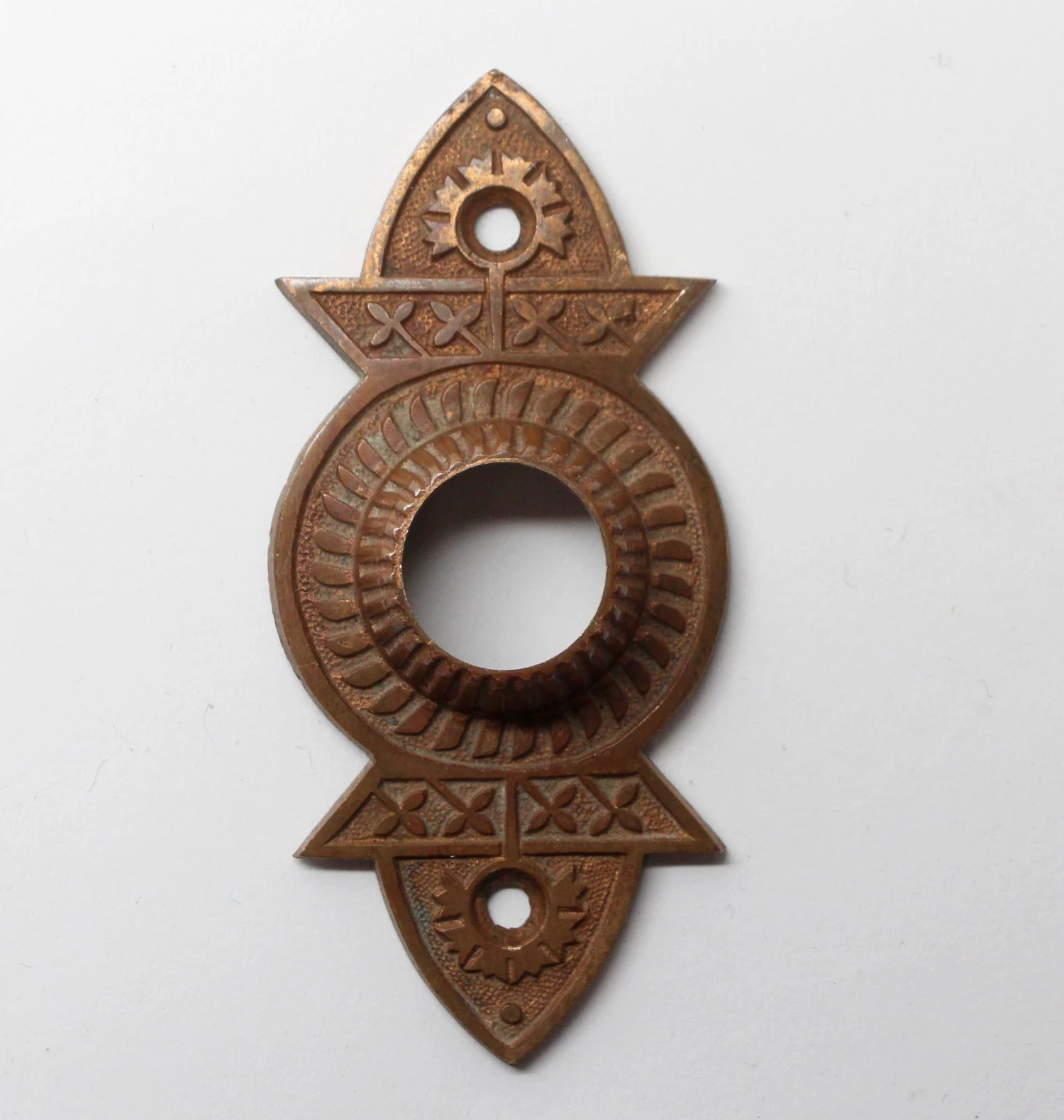 Antique Victorian Bronze Pair Of Rosettes 4 Antique Victorian Bronze Pair Of Rosettes - Image 2