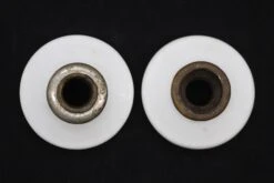 Pair Of Antique 1.875 In. White Ceramic Door Rosettes