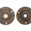 Pair Of Bronze 3 Fold Butterfly 2 In. Door Rosettes
