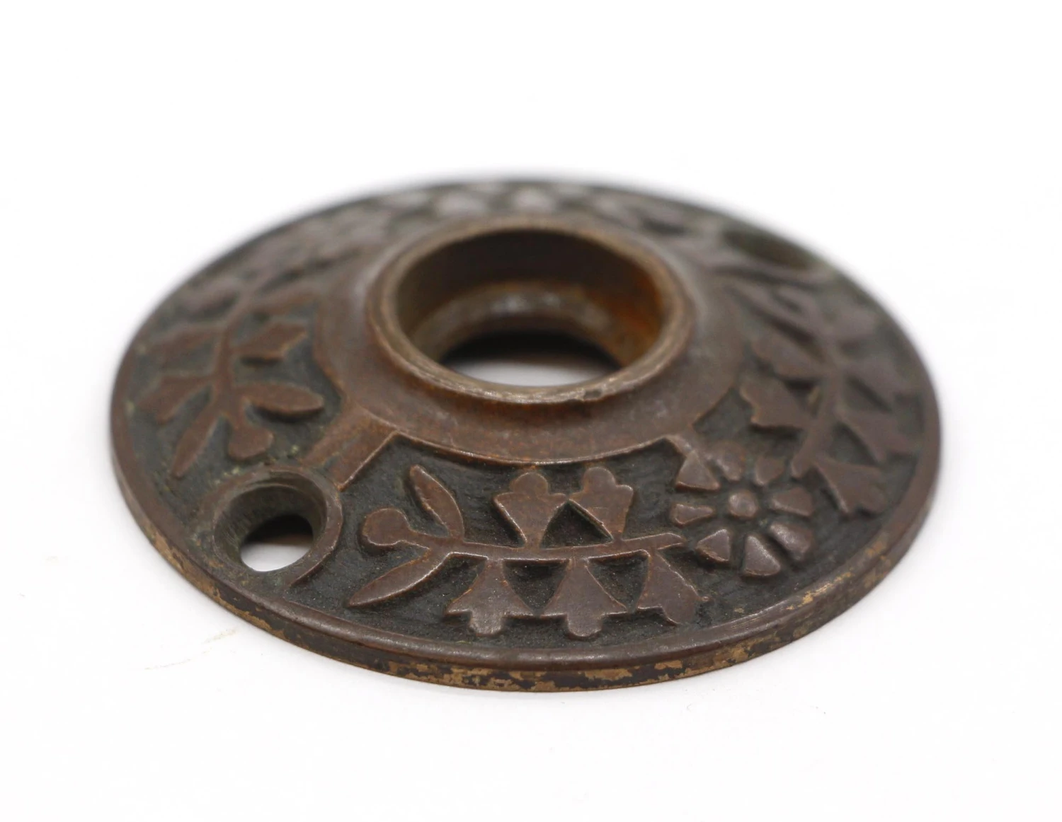 Bronze 2 In. Floral Antique Door Rosette 4 Bronze 2 In. Floral Antique Door Rosette - Image 2