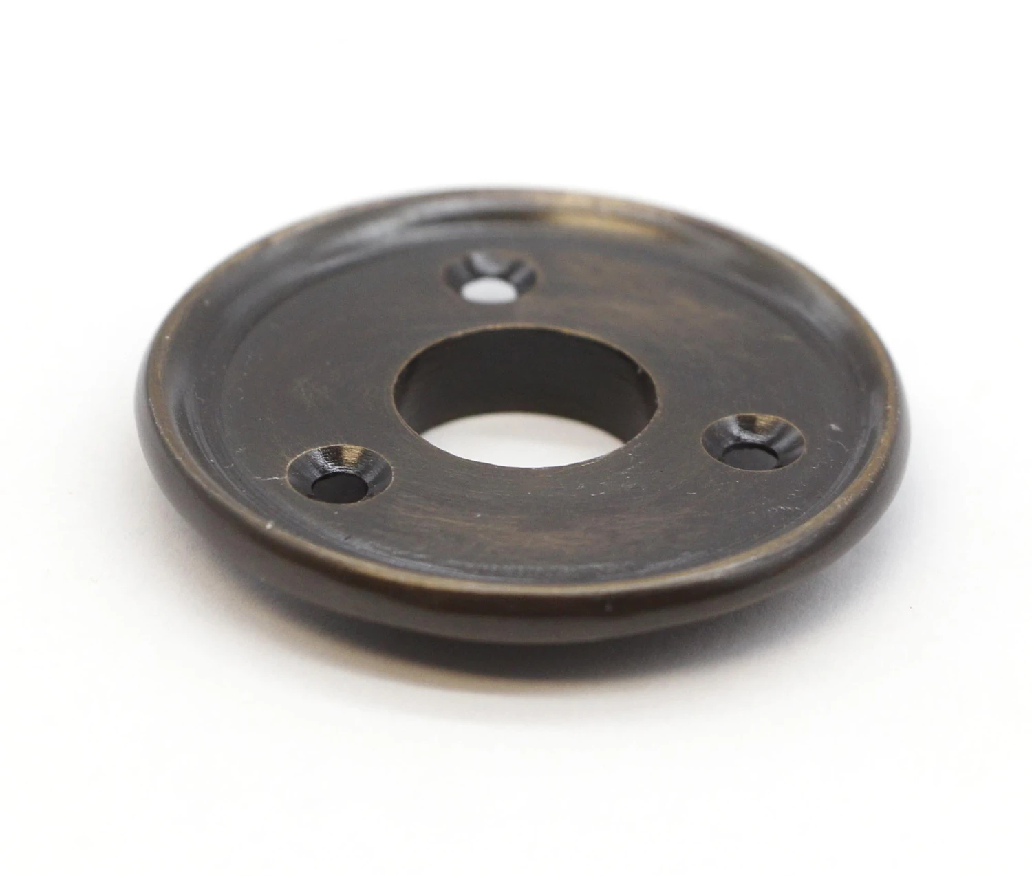 Replica 1.875 In. Flat Collar Darkened Brass Door Rosette 4 Replica 1.875 In. Flat Collar Darkened Brass Door Rosette - Image 2