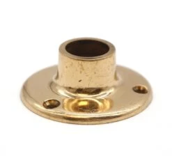 Vintage 2.125 In. Yale & Towne Deep Neck Polished Brass Door Rosette -OGT Sale Store rosettes q284488