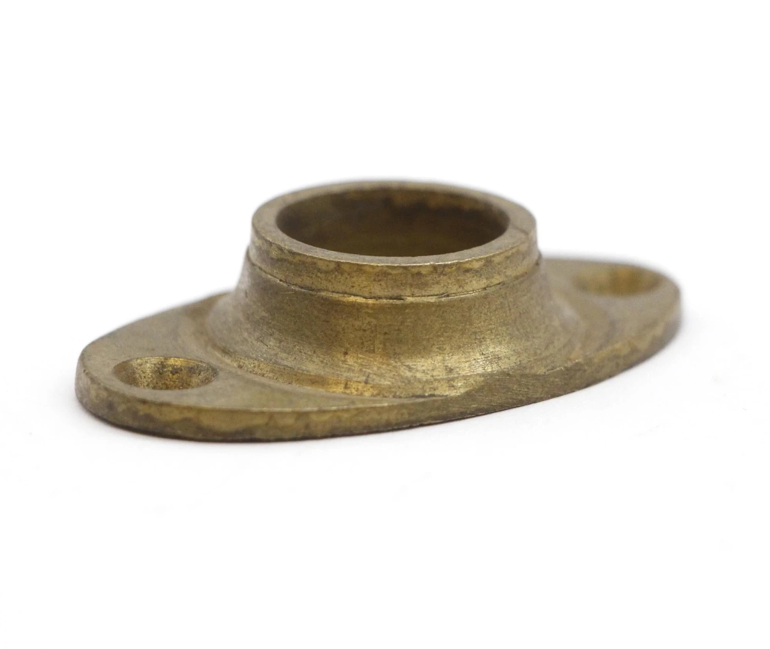 Vintage 2 In. Brass Oval Door Rosette 4 Vintage 2 In. Brass Oval Door Rosette - Image 2