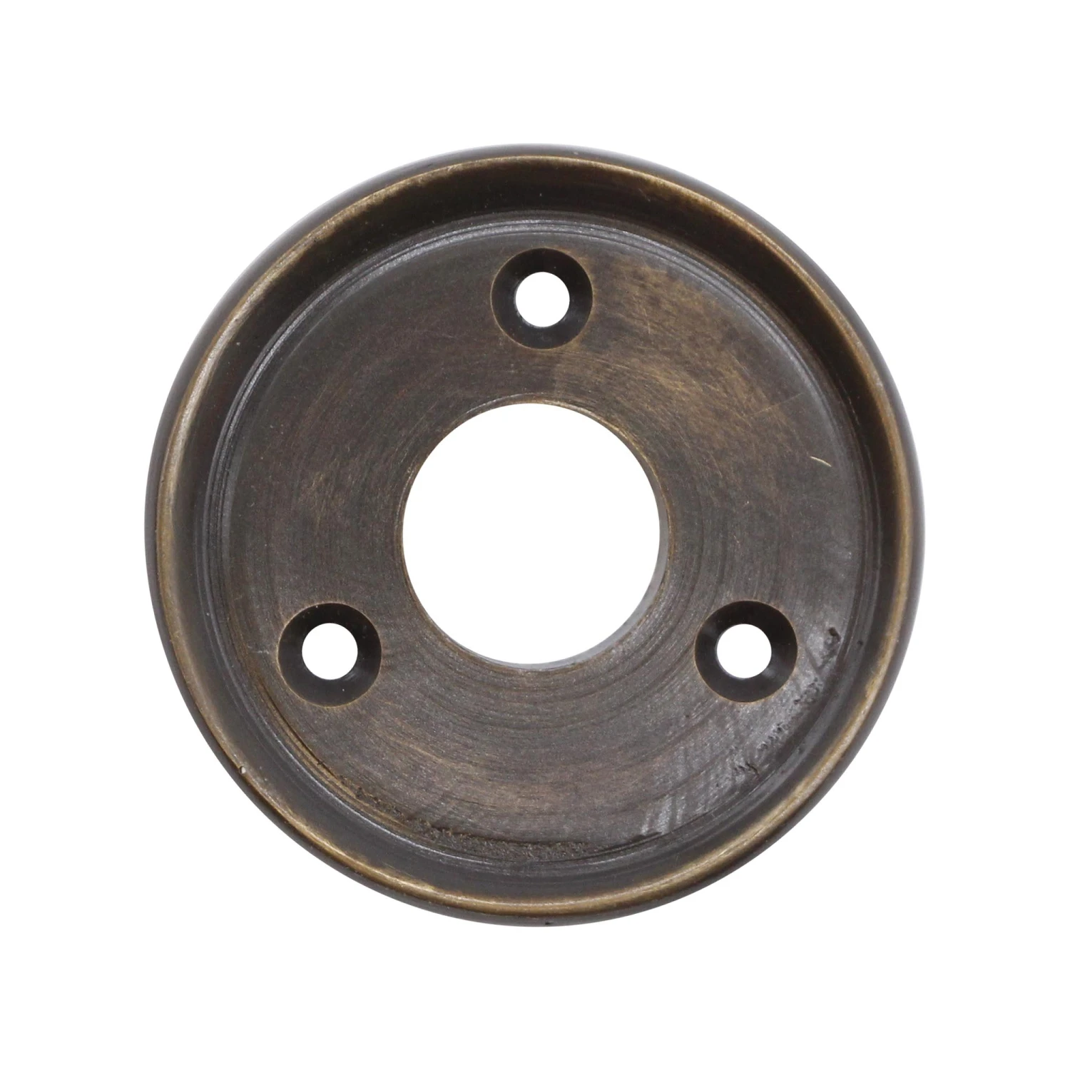 Replica 1.875 In. Flat Collar Darkened Brass Door Rosette 3 Replica 1.875 In. Flat Collar Darkened Brass Door Rosette