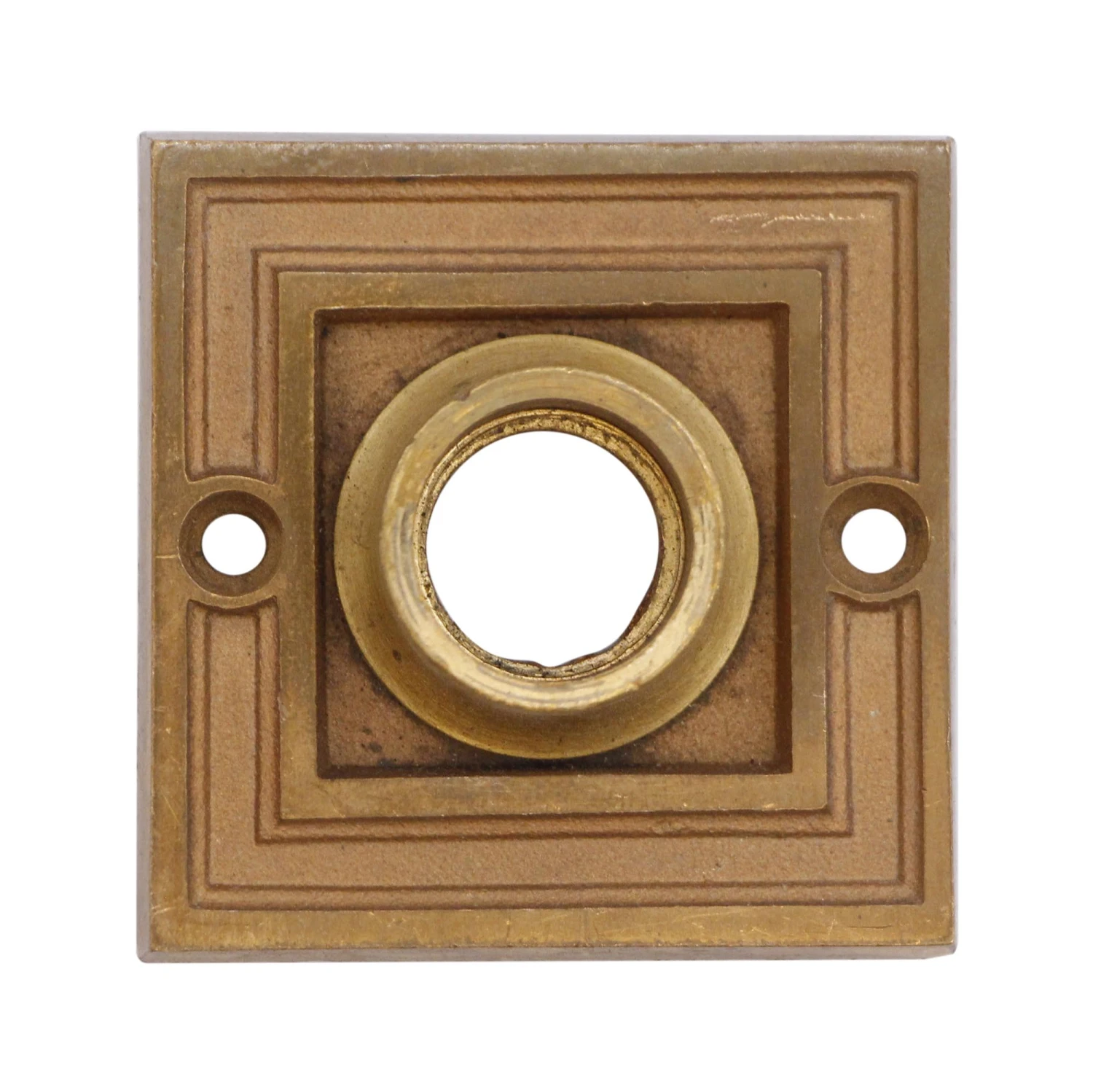Square Deep Recess Framing Cast Brass Door Knob Rosette 3 Square Deep Recess Framing Cast Brass Door Knob Rosette