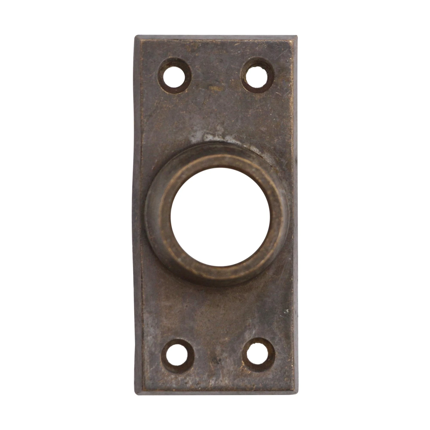 Vintage Rectangular 2.5 In. Nickeled Brass Yale & Towne Door Rosette 3 Vintage Rectangular 2.5 In. Nickeled Brass Yale & Towne Door Rosette