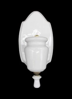 1920s Single Art Deco White Ceramic Wall Sconce