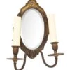 Antique 2 Arm Brass Mirrored Wall Sconce 2 Antique 2 Arm Brass Mirrored Wall Sconce -OGT Sale Store sconces wall lighting antique 2 arm brass mirrored wall sconce n243707