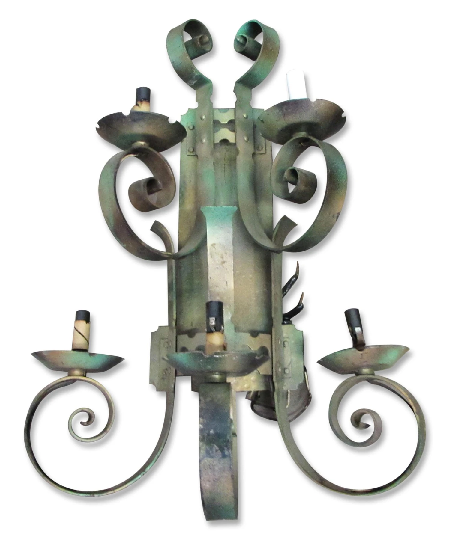 Antique Arts & Crafts 5 Arm Iron Wall Sconce 3 Antique Arts & Crafts 5 Arm Iron Wall Sconce