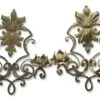 Antique French Wrought Iron 2 Arm Wall Sconces
