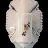 Antique White Porcelain Floral Bathroom Wall Sconce