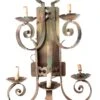 Antique Wrought Iron 5 Arm Spanish Colonial Wall Sconce