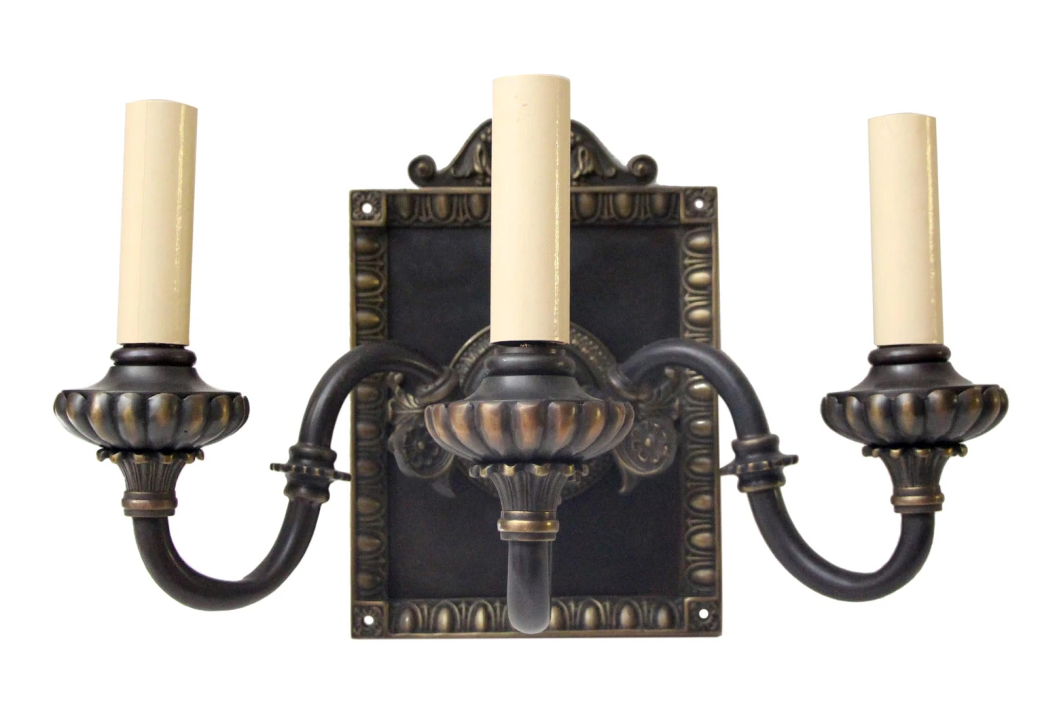 Pair Of 1920s Tudor English 2 Arm Wall Sconces 4 Pair Of 1920s Tudor English 2 Arm Wall Sconces - Image 2