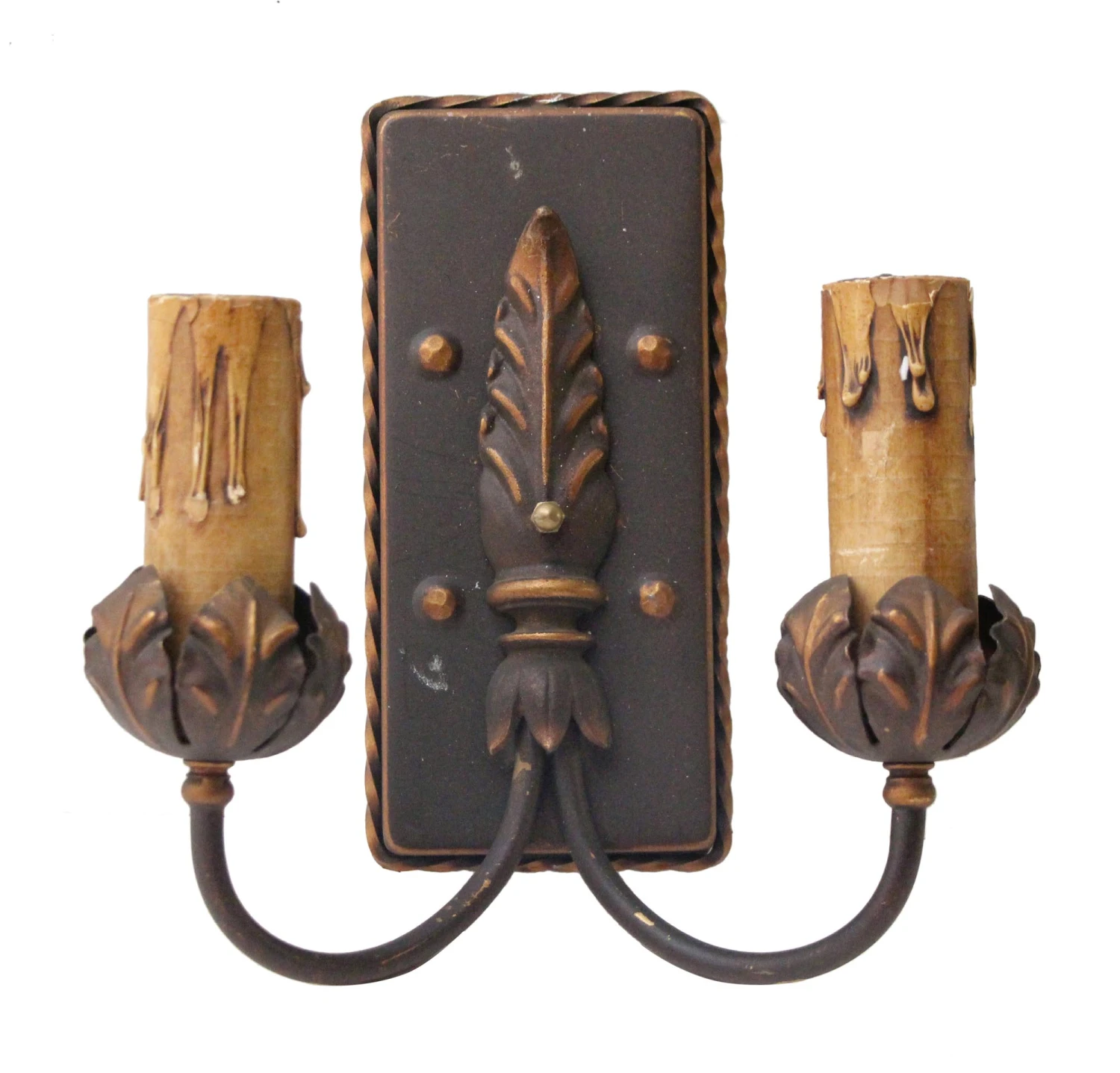 Pair Of 1930s French Double Arm Wall Sconces 4 Pair Of 1930s French Double Arm Wall Sconces - Image 2