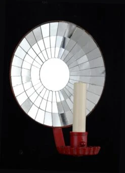 Colonial Concave Reflective Mirror Wall Sconce