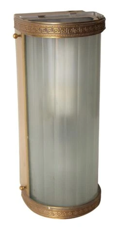 Contemporary Greek Key Bronze Wall Sconce