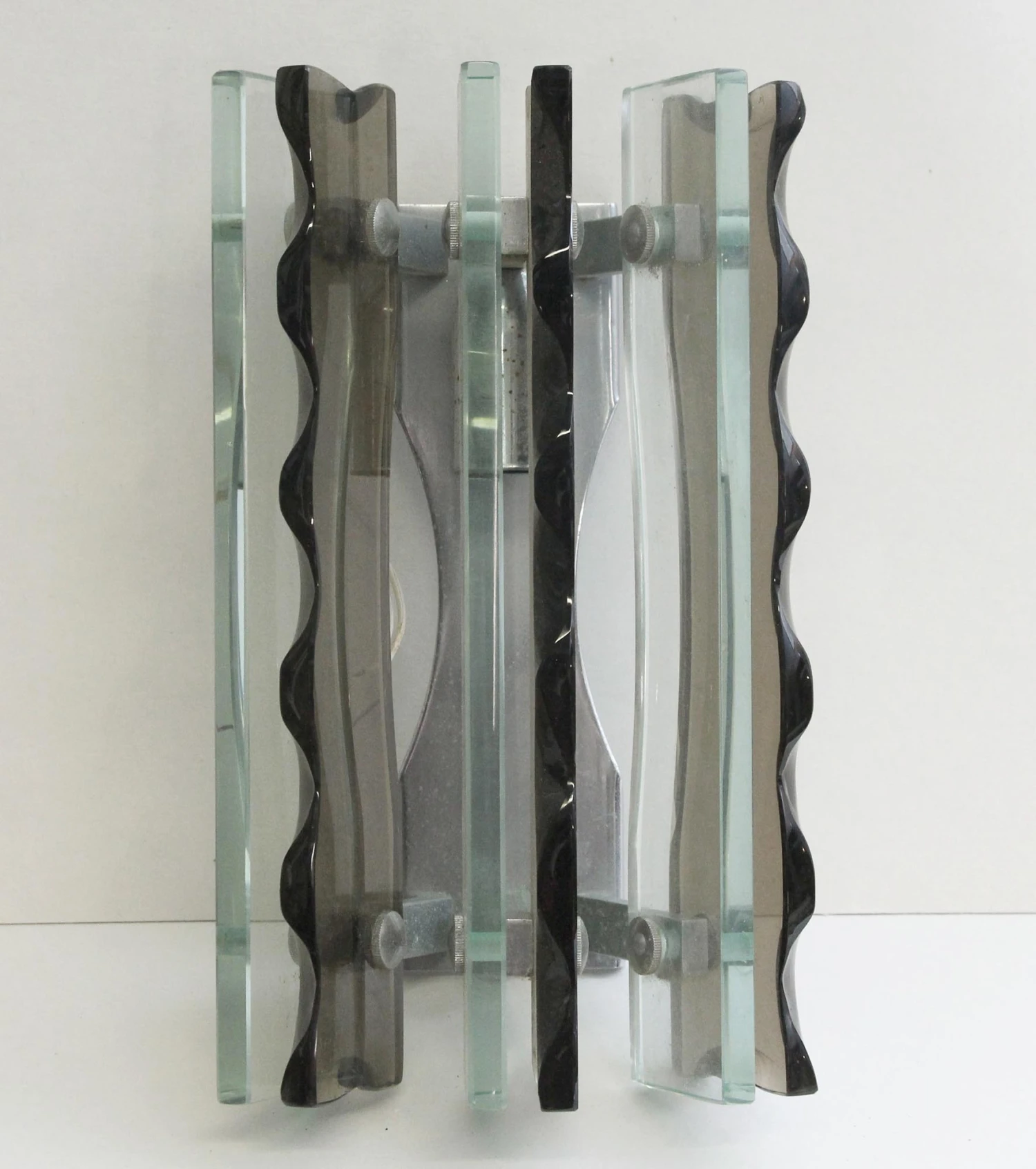 Pair Of Mid Century Glass Wall Sconces 5 Pair Of Mid Century Glass Wall Sconces - Image 3