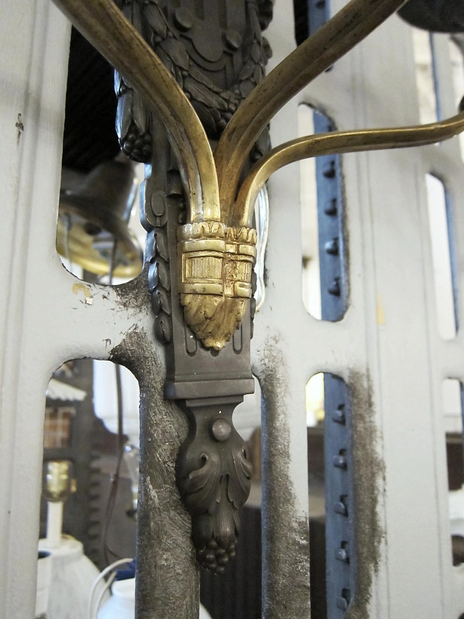 Pair Of 1910s Louis XV Style Bronze 3 Arm Caldwell Wall Sconces 5 Pair Of 1910s Louis XV Style Bronze 3 Arm Caldwell Wall Sconces - Image 3